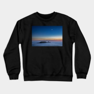 The Moon over Worms Head, Rhossili Bay Crewneck Sweatshirt